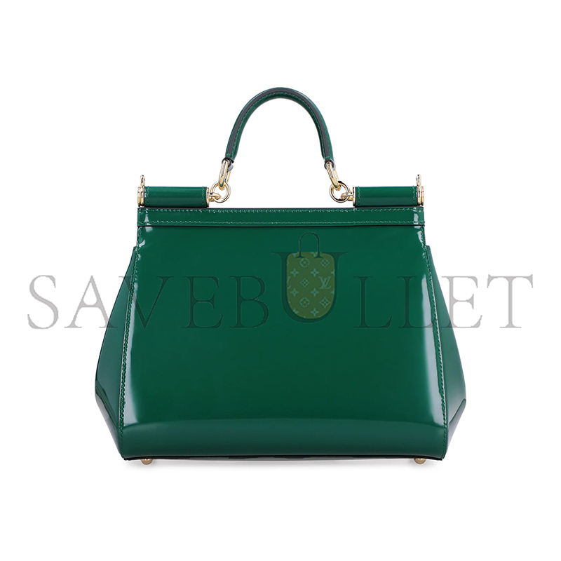 DOLCE GABBANA SICILY DAUPHINE HANDBAG PATENT LEATHER BB6002A103787174 (25*21.5*14cm)